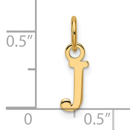 14ky Cutout Letter J Initial Pendant