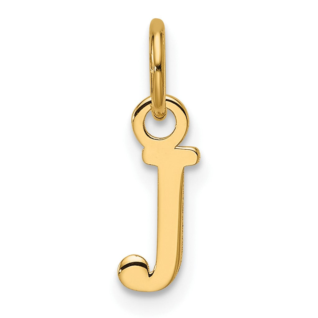 14ky Cutout Letter J Initial Pendant