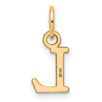 14ky Cutout Letter L Initial Pendant