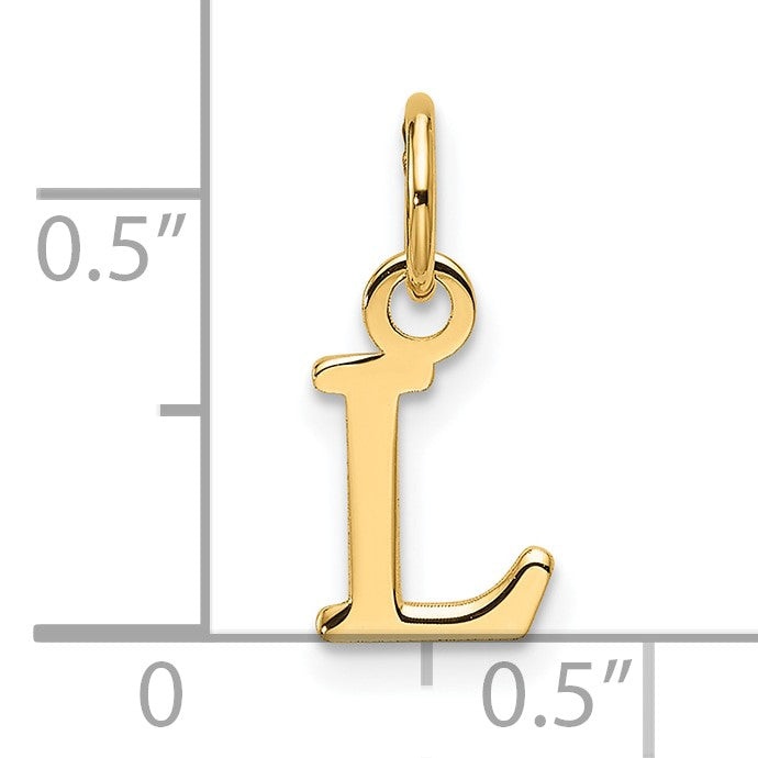 14ky Cutout Letter L Initial Pendant