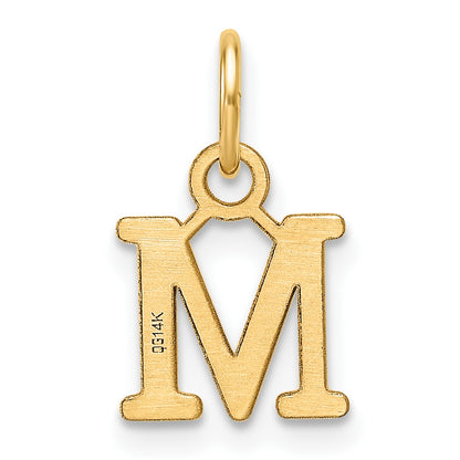 14ky Cutout Letter M Initial Pendant