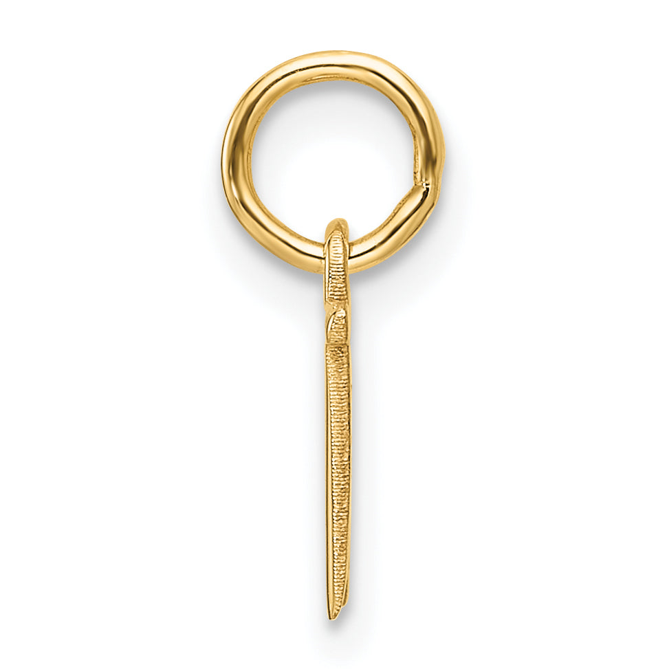 14k Yellow Gold Cutout Letter N Initial Pendant