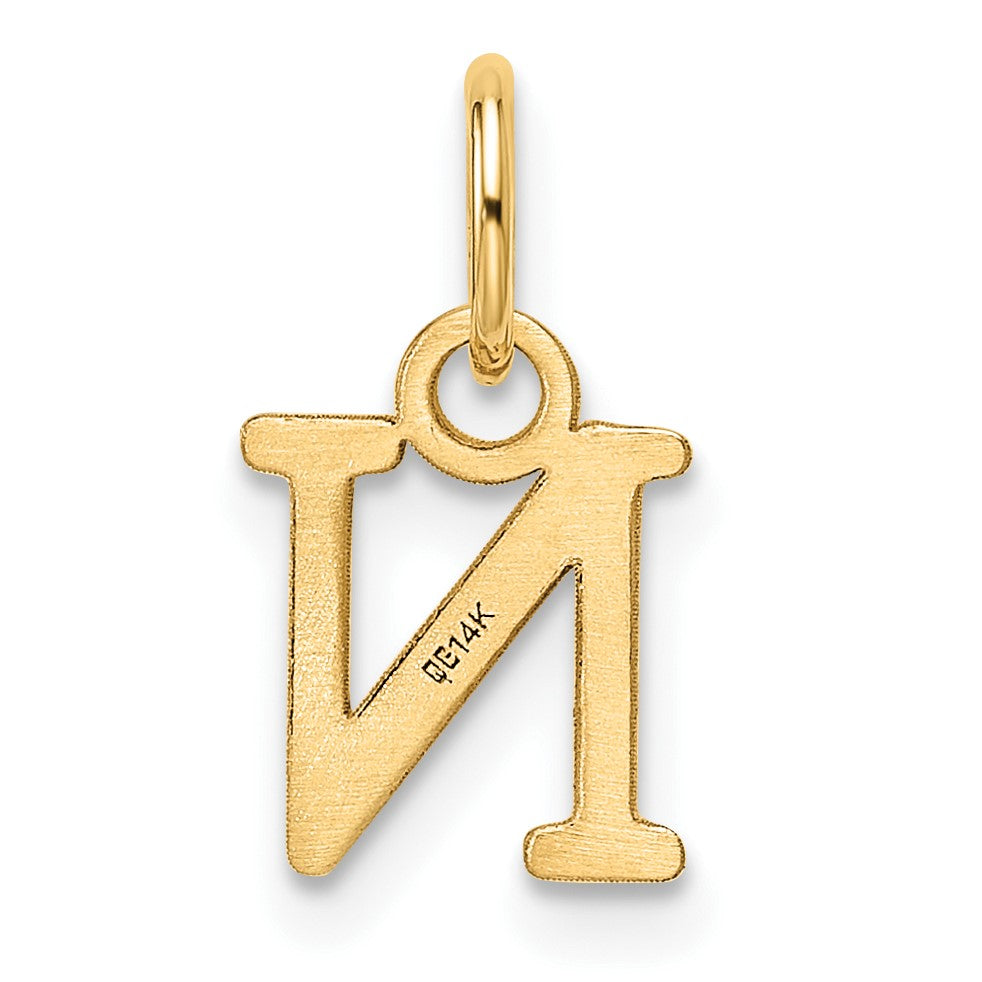 14ky Cutout Letter N Initial Pendant