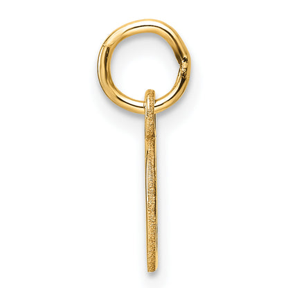 14k Yellow Gold Cutout Letter O Initial Pendant