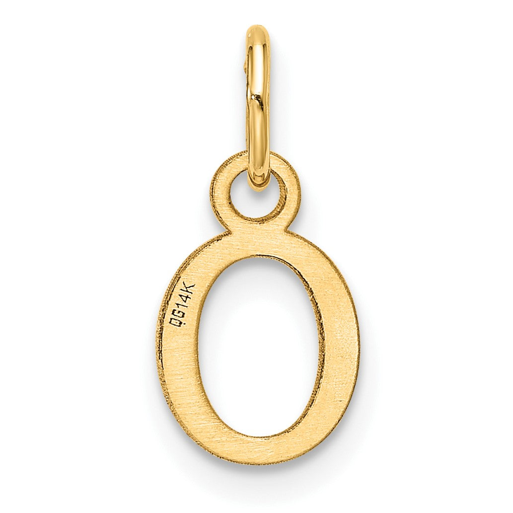 14ky Cutout Letter O Initial Pendant