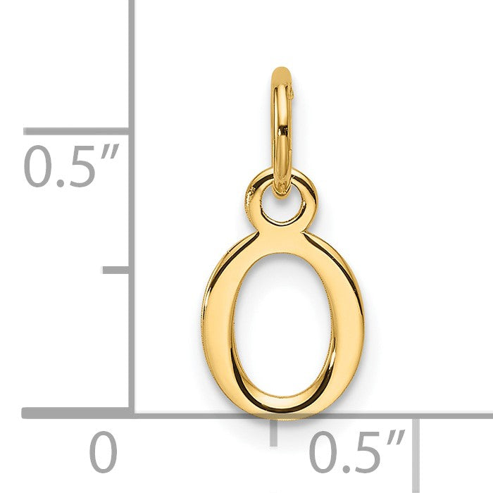 14ky Cutout Letter O Initial Pendant