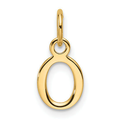 14k Yellow Gold Cutout Letter O Initial Pendant