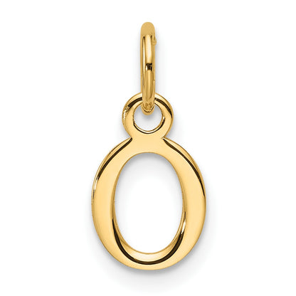 14ky Cutout Letter O Initial Pendant
