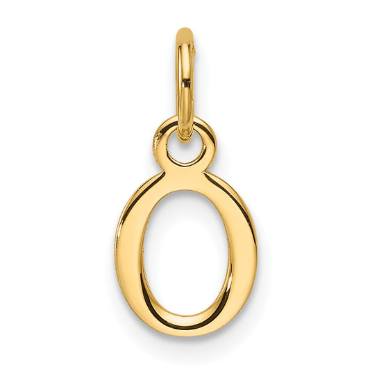 14ky Cutout Letter O Initial Pendant