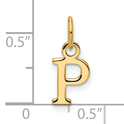 14ky Cutout Letter P Initial Pendant