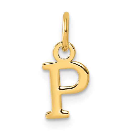 14ky Cutout Letter P Initial Pendant
