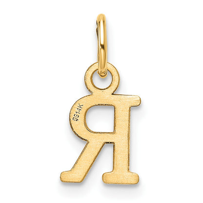 14ky Cutout Letter R Initial Pendant