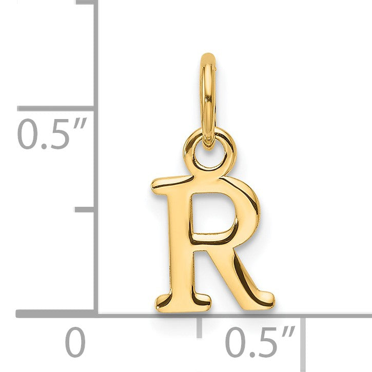 14ky Cutout Letter R Initial Pendant