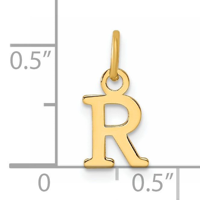 14ky Cutout Letter R Initial Pendant