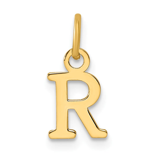 14ky Cutout Letter R Initial Pendant