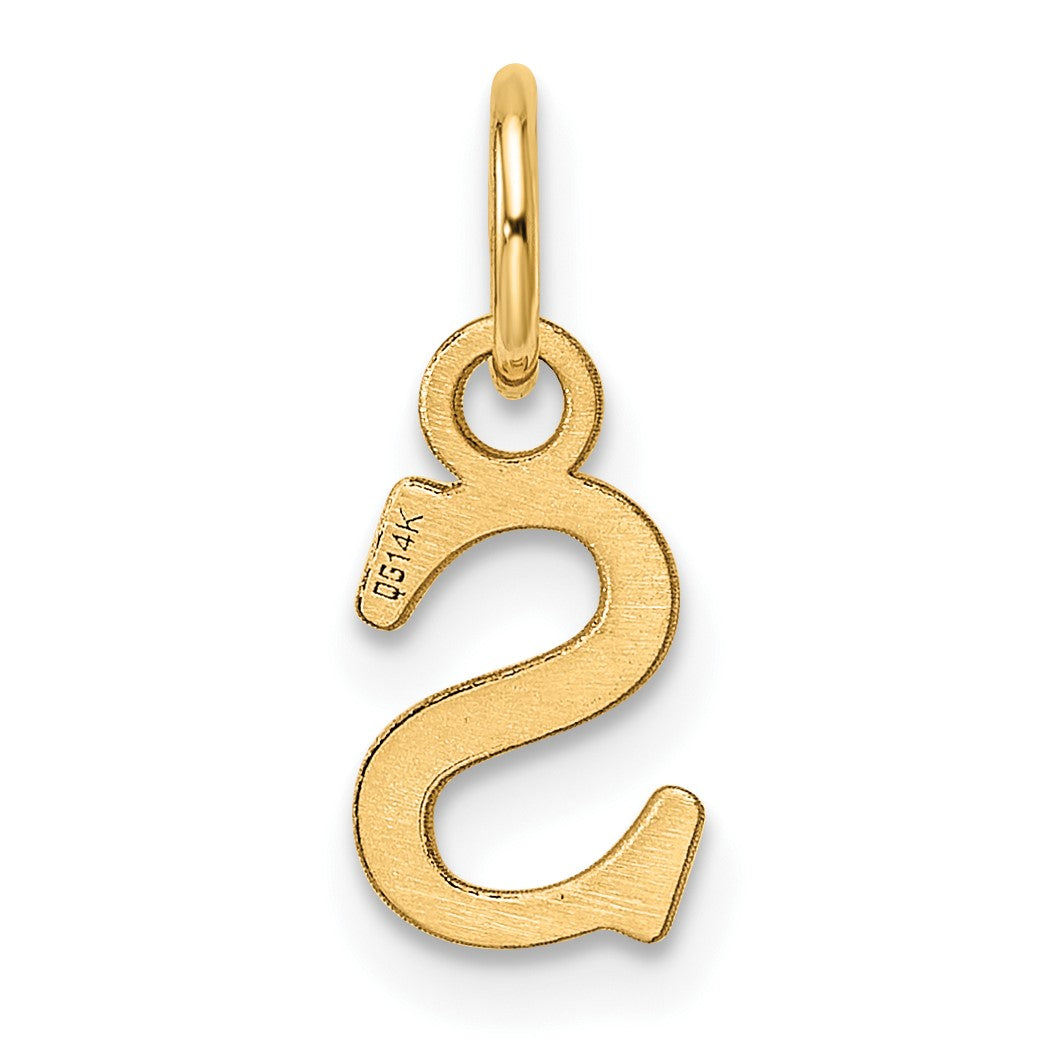 14ky Cutout Letter S Initial Pendant