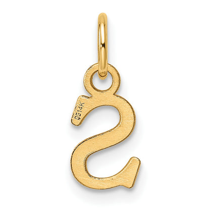 14ky Cutout Letter S Initial Pendant