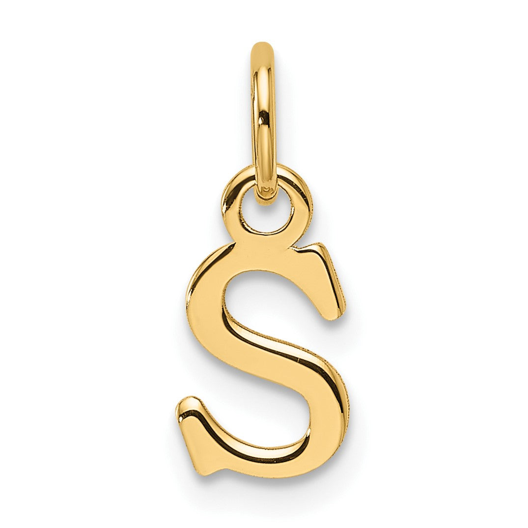 14ky Cutout Letter S Initial Pendant