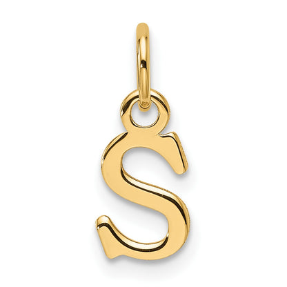14ky Cutout Letter S Initial Pendant