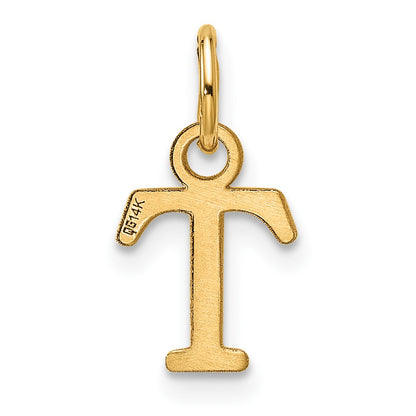 14ky Cutout Letter T Initial Pendant