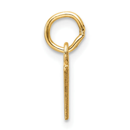 14ky Cutout Letter V Initial Pendant