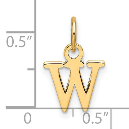 14ky Cutout Letter W Initial Pendant