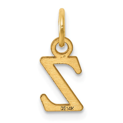 14ky Cutout Letter Z Initial Pendant