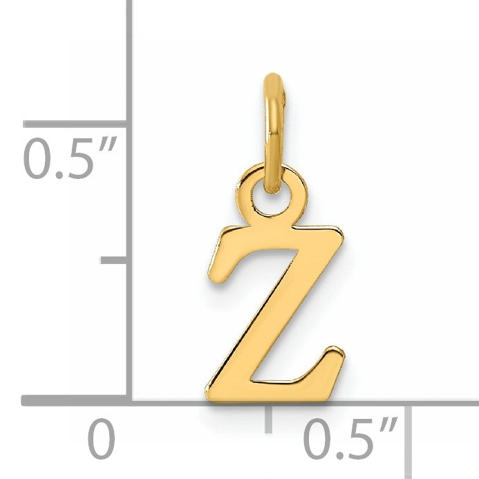 14ky Cutout Letter Z Initial Pendant