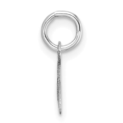 14K White Gold Uppercase Letter A Initial Charm