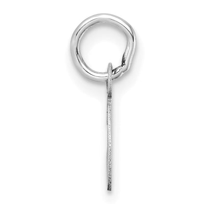14K White Gold Uppercase Letter C Initial Charm