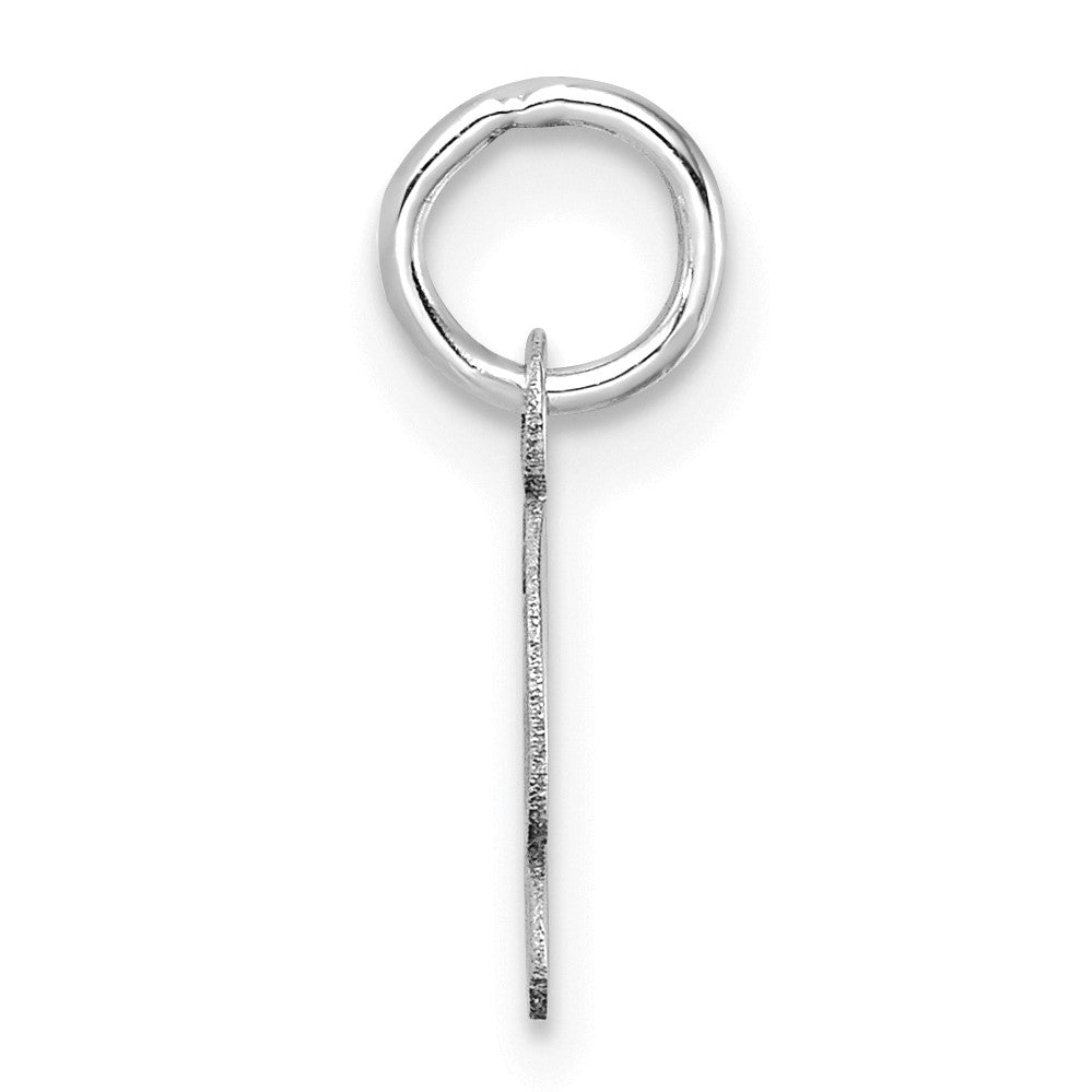 14K White Gold Uppercase Letter G Initial Charm