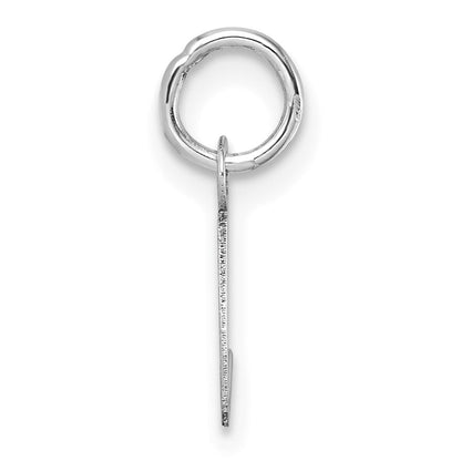 14K White Gold Uppercase Letter L Initial Charm