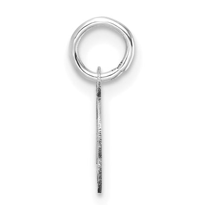 14K White Gold Uppercase Letter O Initial Charm