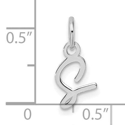 14K White Gold Uppercase Letter S Initial Charm