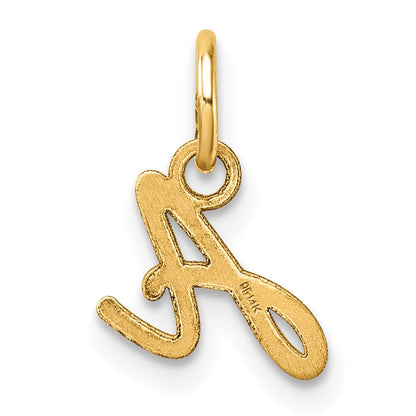 14K Uppercase Letter A Initial Charm