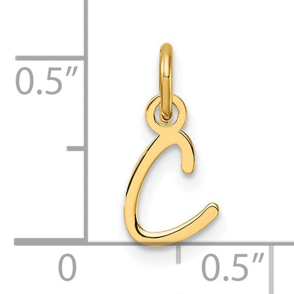 14K Uppercase Letter C Initial Charm