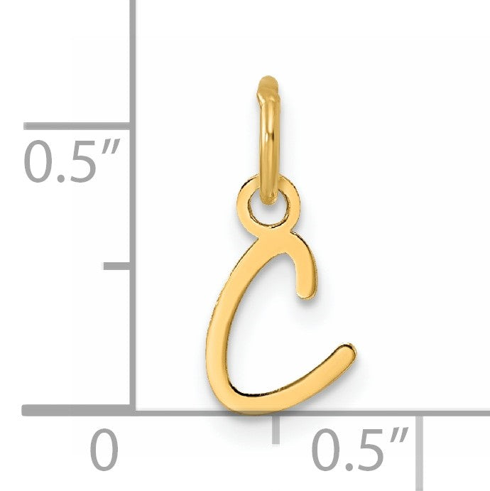 14K Uppercase Letter C Initial Charm
