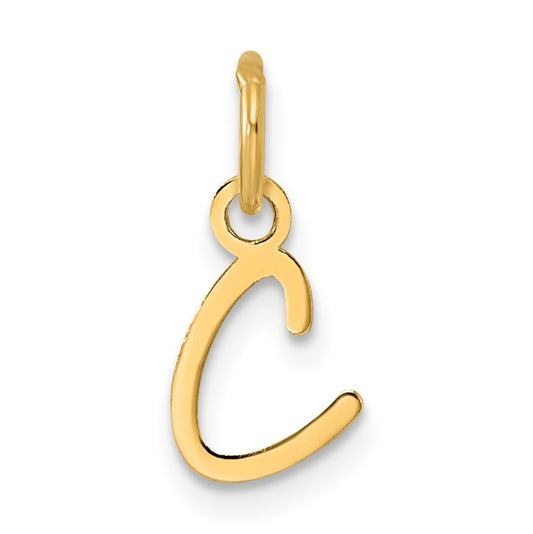 14K Uppercase Letter C Initial Charm