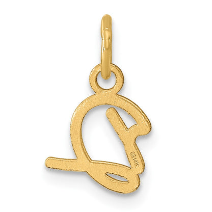 14K Uppercase Letter D Initial Charm