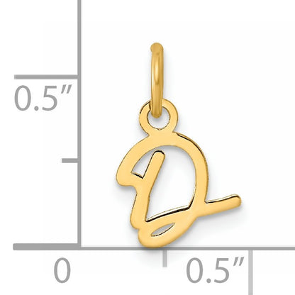 14K Uppercase Letter D Initial Charm