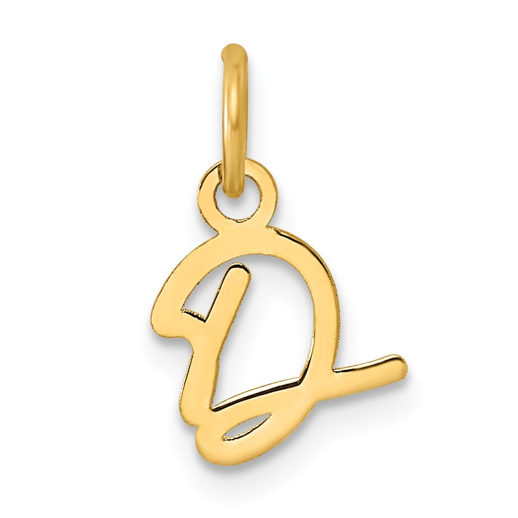 14K Uppercase Letter D Initial Charm