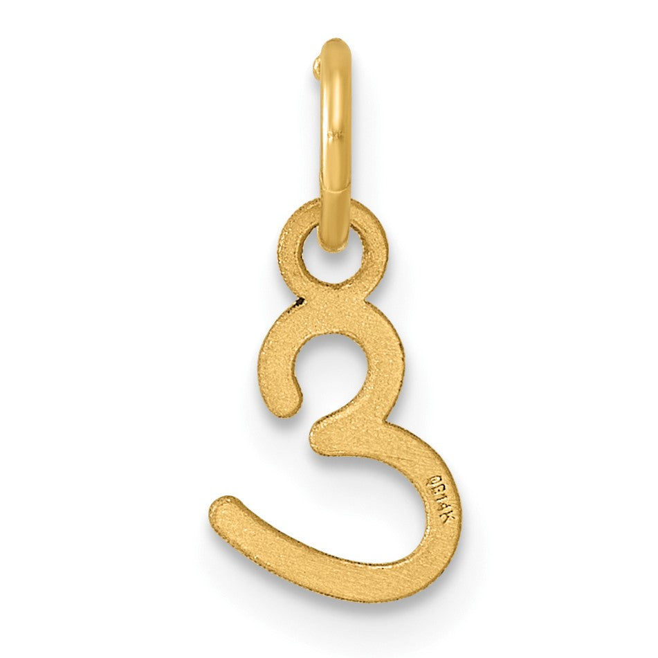 14K Uppercase Letter E Initial Charm