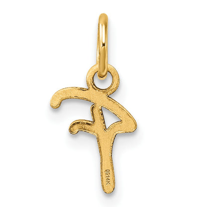 14K Uppercase Letter F Initial Charm