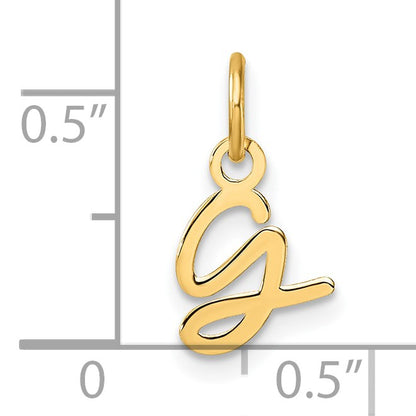 14K Uppercase Letter G Initial Charm