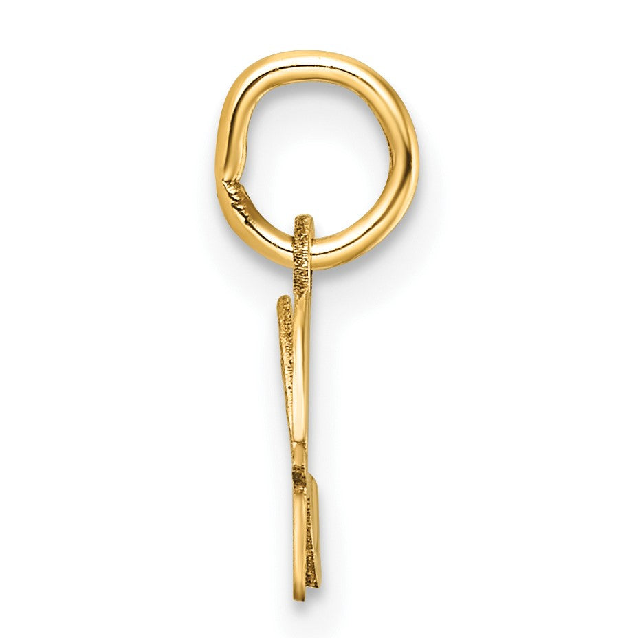 14K Uppercase Letter H Initial Charm