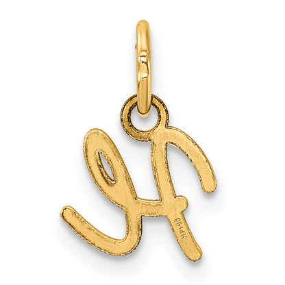 14K Uppercase Letter H Initial Charm