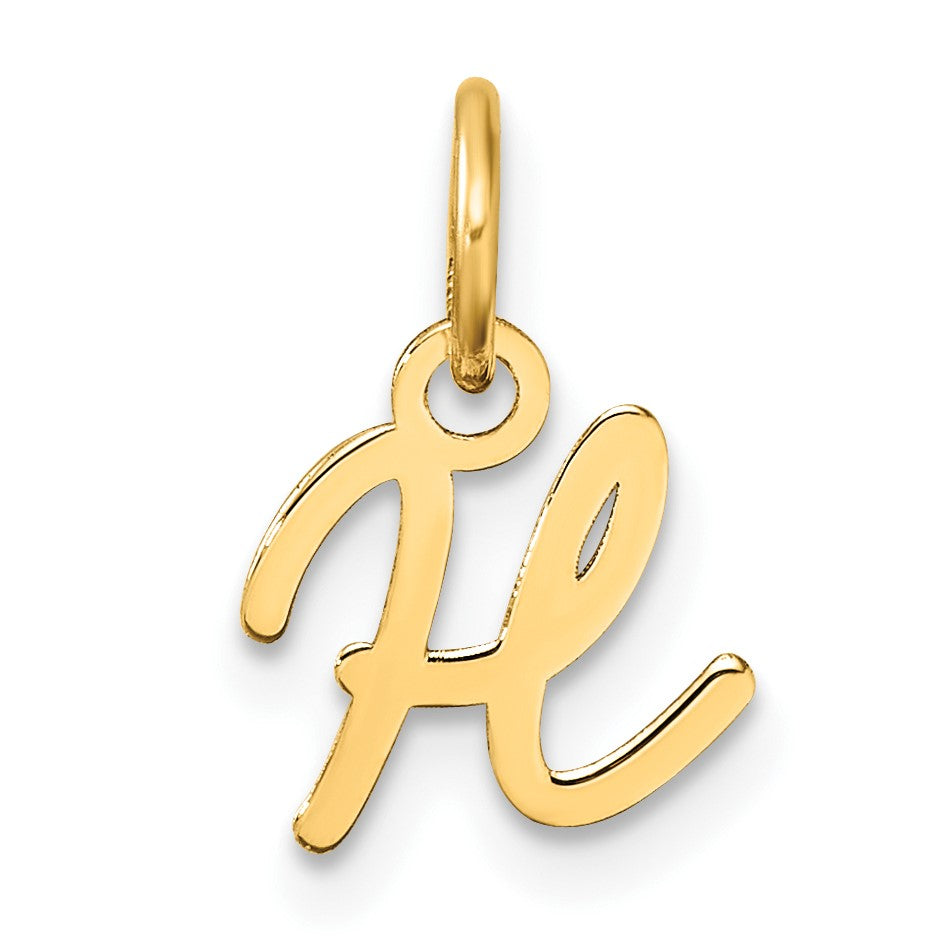 14K Uppercase Letter H Initial Charm