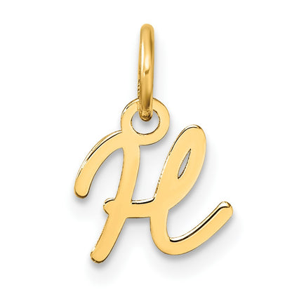 14K Uppercase Letter H Initial Charm