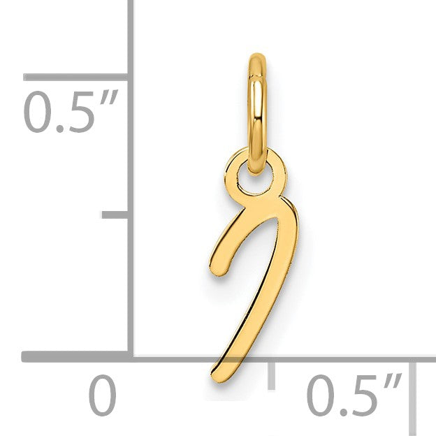 14K Uppercase Letter I Initial Charm