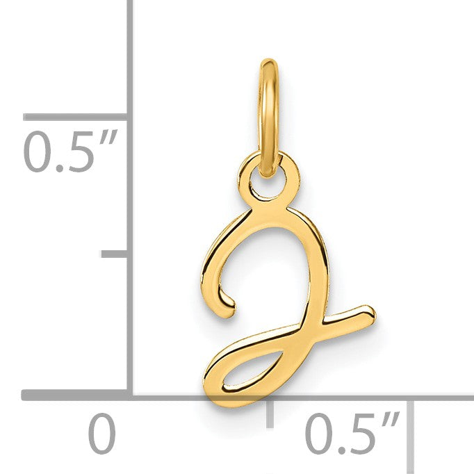14K Uppercase Letter J Initial Charm